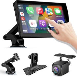 7" car stereo (portable!) w/ backup camera (NEW)